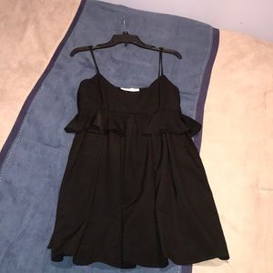 Nasty Gal, Black Baby Doll Dress with Pleats